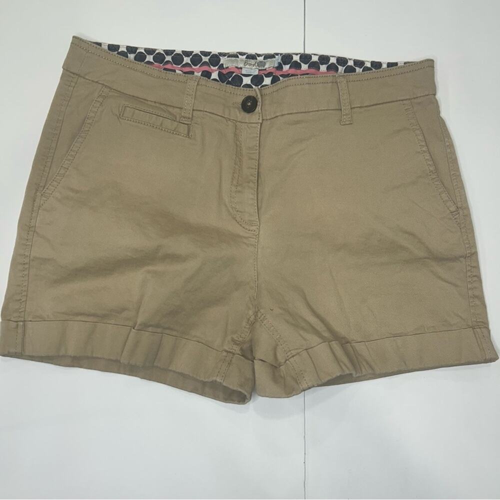Boden khaki Cotton Chino Shorts with side pockets. Women’s 8